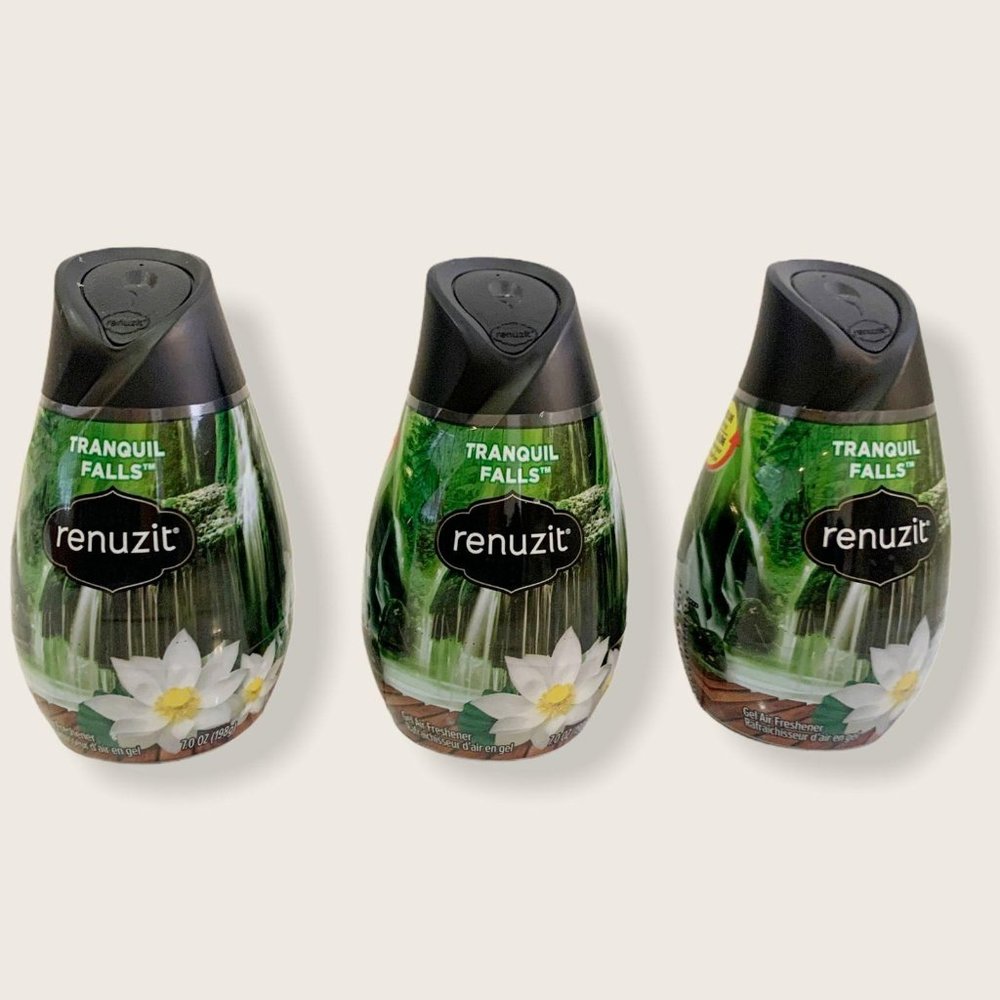 3X Renuzit Tranquil Falls Relaxing Themed Gel Cone